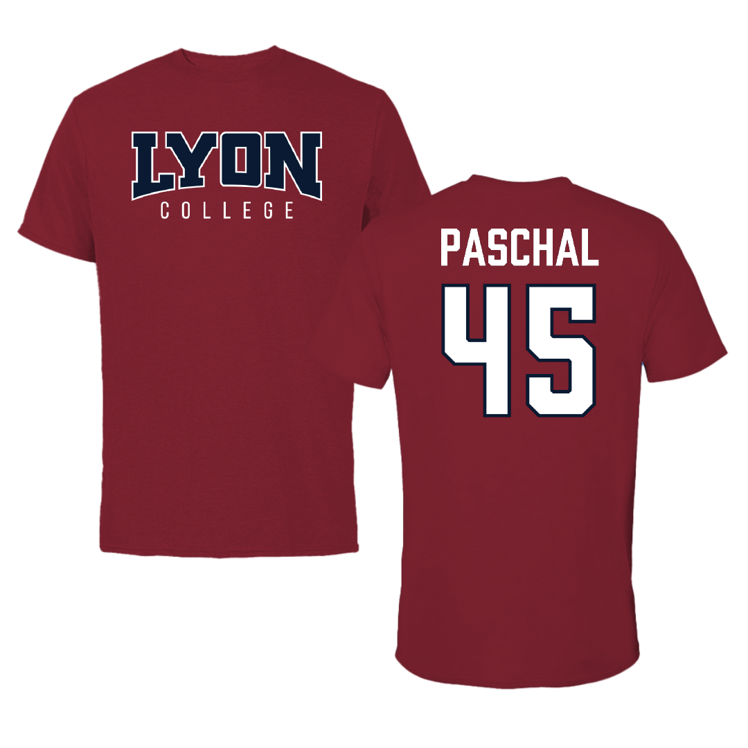 Lyon College Baseball Cardinal Tee - #45 Parker Paschal