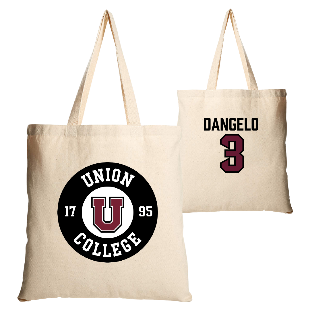 Union College Lacrosse (M) Tan Canvas Tote Bag - #3 Thomas DAngelo