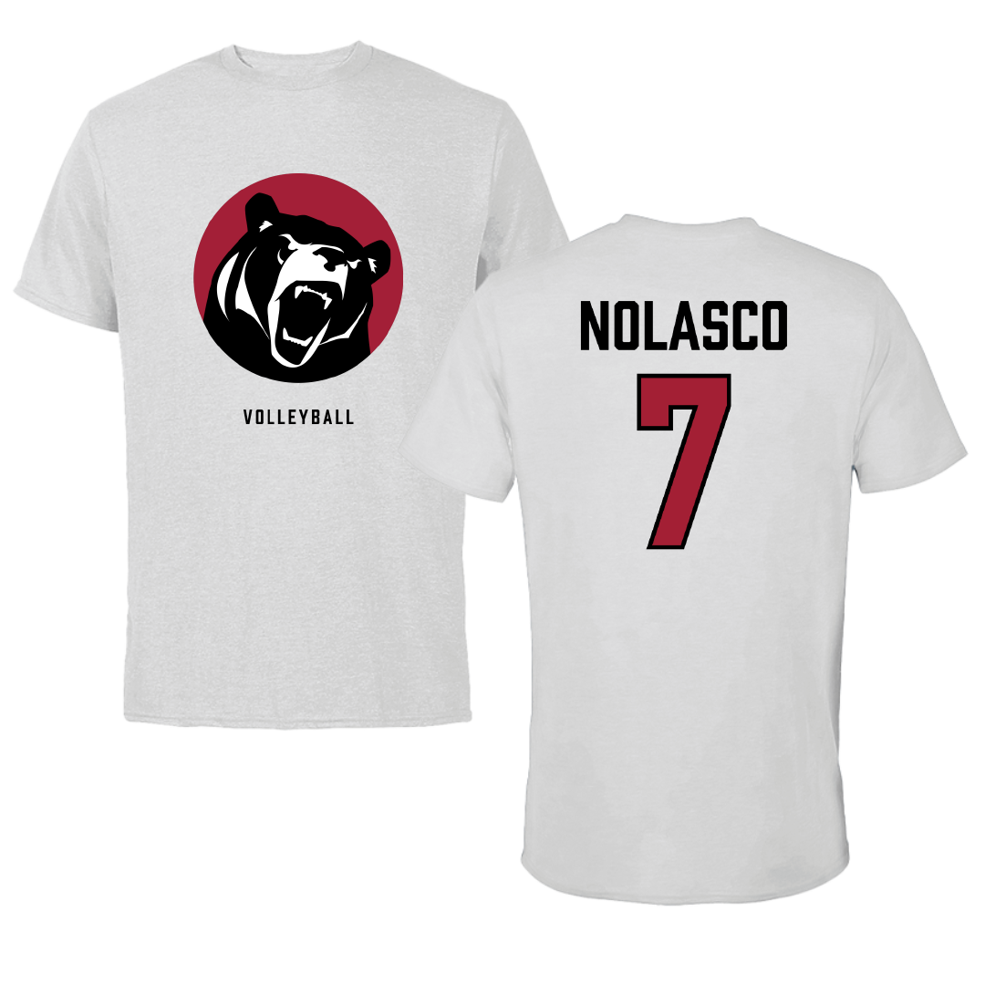 Lenoir-Rhyne University Volleyball (W) Light Gray Performance Tee - #7 Lola Nolasco