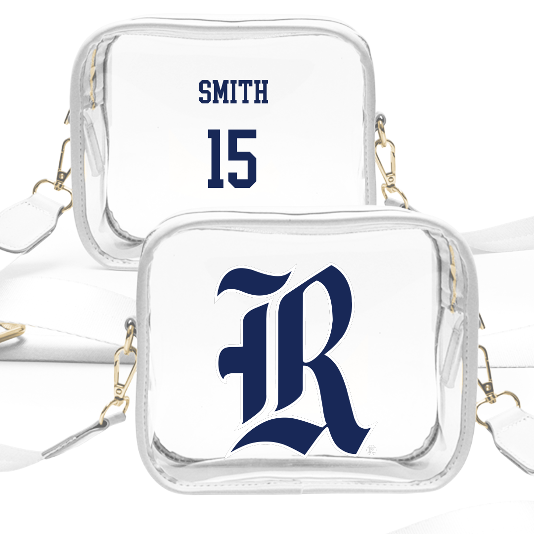Rice University Baseball White Clear Stadium Bag - #15 Luke Smith