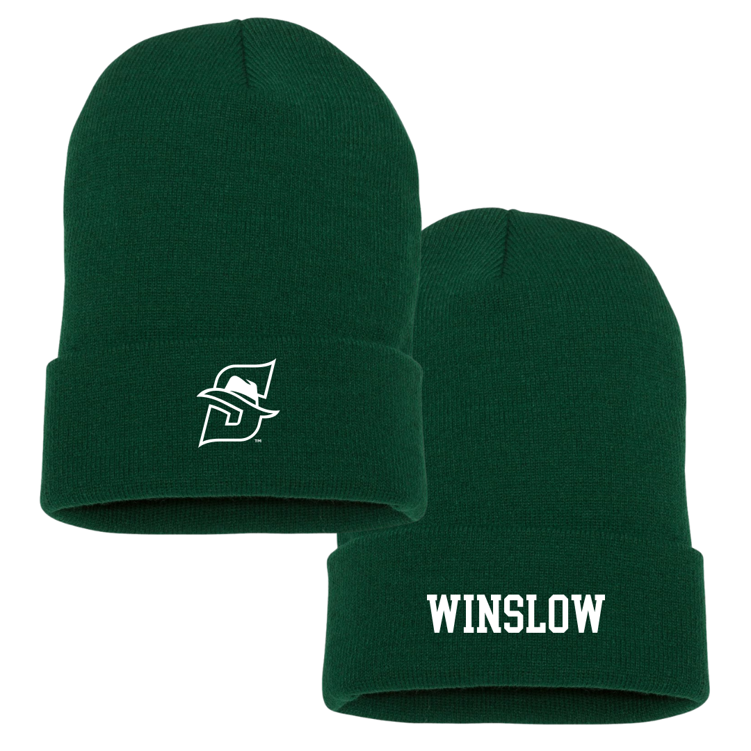 Stetson University Football University Green Beanie - #22 Micah Winslow