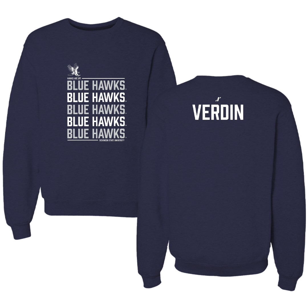 Dickinson State University Wrestling Navy General Crewneck - Jennifer Verdin