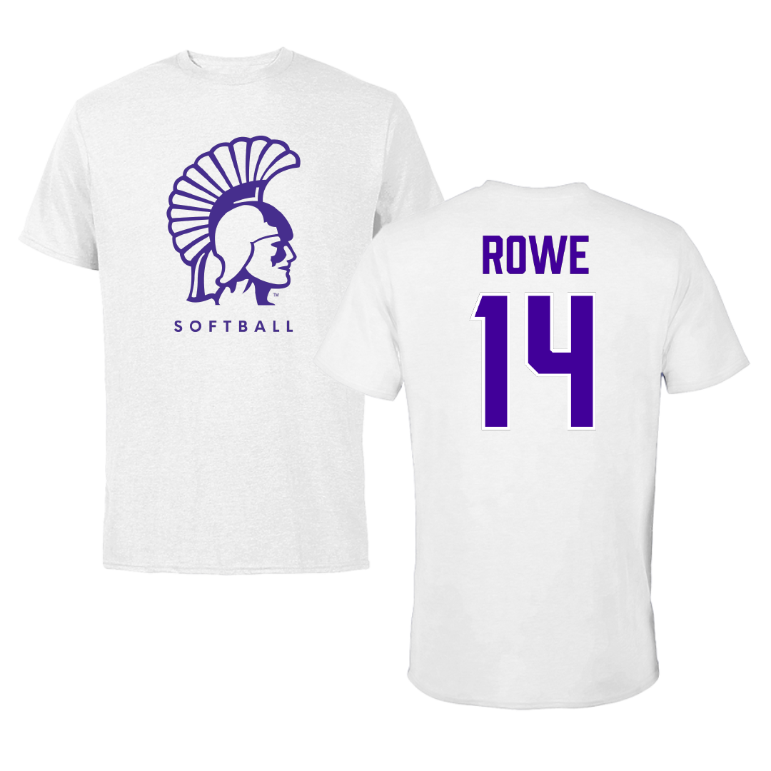 Winona State University Softball White Tee - #14 Madi Rowe
