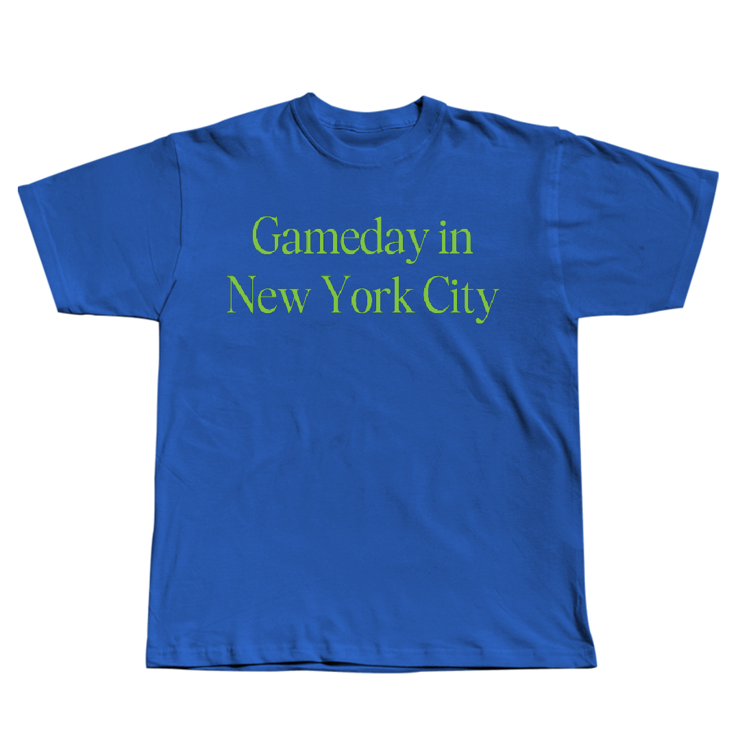 Lehman College Baseball Blue Gameday Tee - #82 Jefferson Lopez