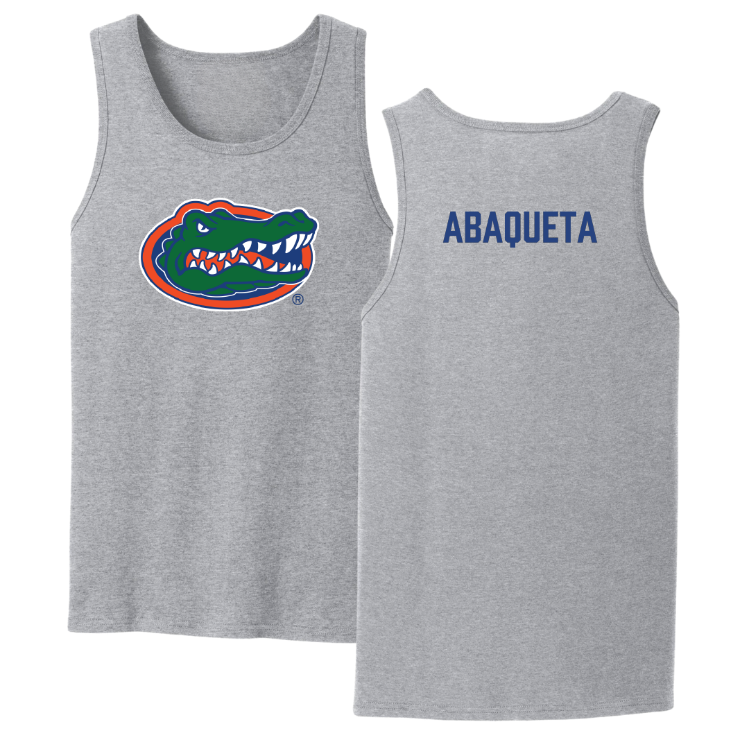 University of Florida Swimming & Diving Sport Gray Tank Top - Cameron Abaqueta