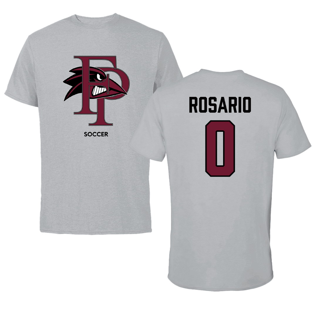 Franklin Pierce University Soccer (W) Sport Gray Tee - #0 Ryan Rosario