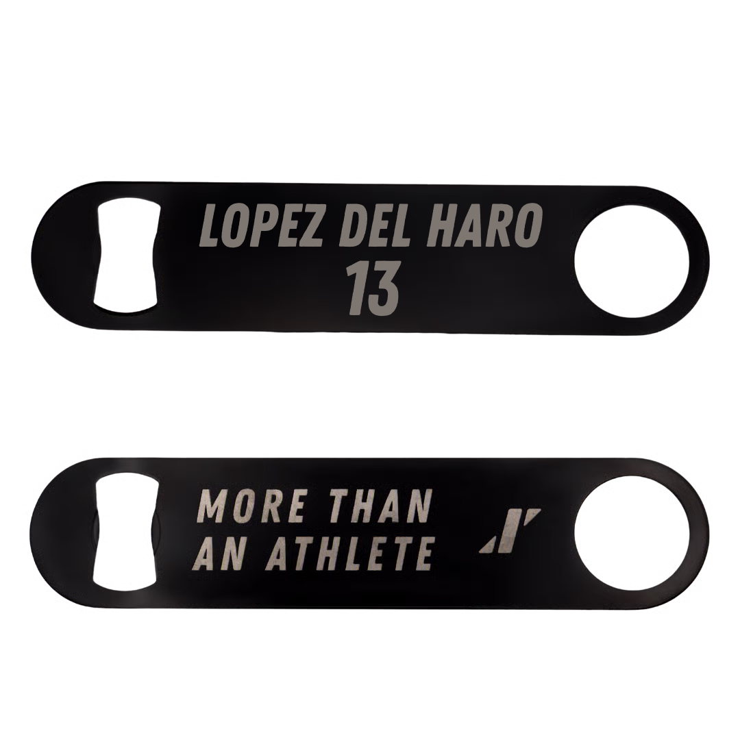 Softball Black Bottle Opener - #13 Mianna Lopez Del Haro