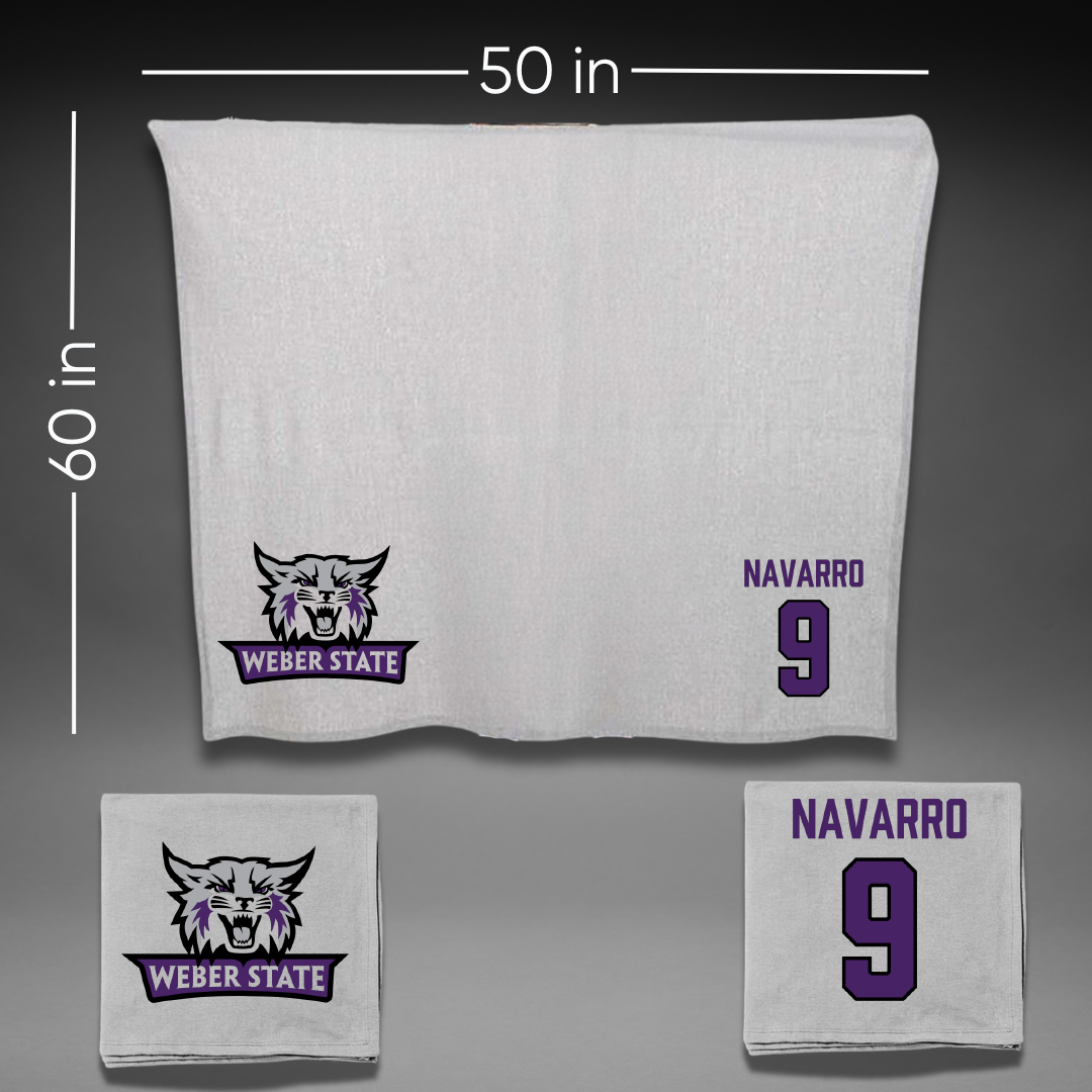 Weber State University Softball Gray Blanket - #9 Raina Navarro
