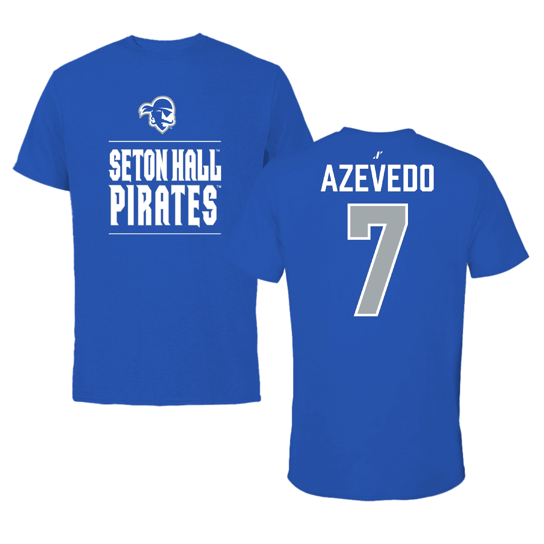Seton Hall University Soccer Blue General Tee - #7 Brianna Azevedo