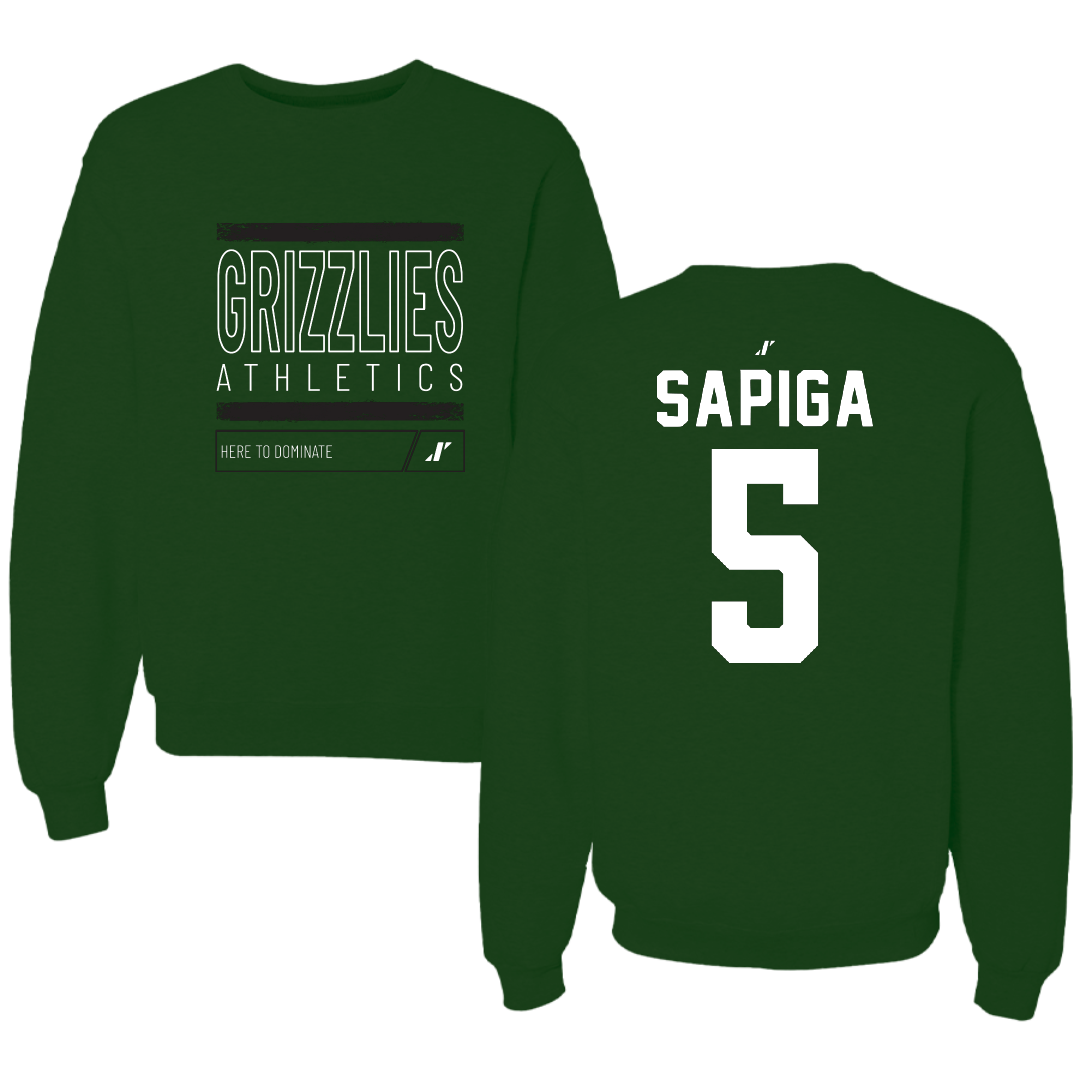 Adams State University Volleyball Forest Green Dominate Crewneck - #5 Shae Sapiga
