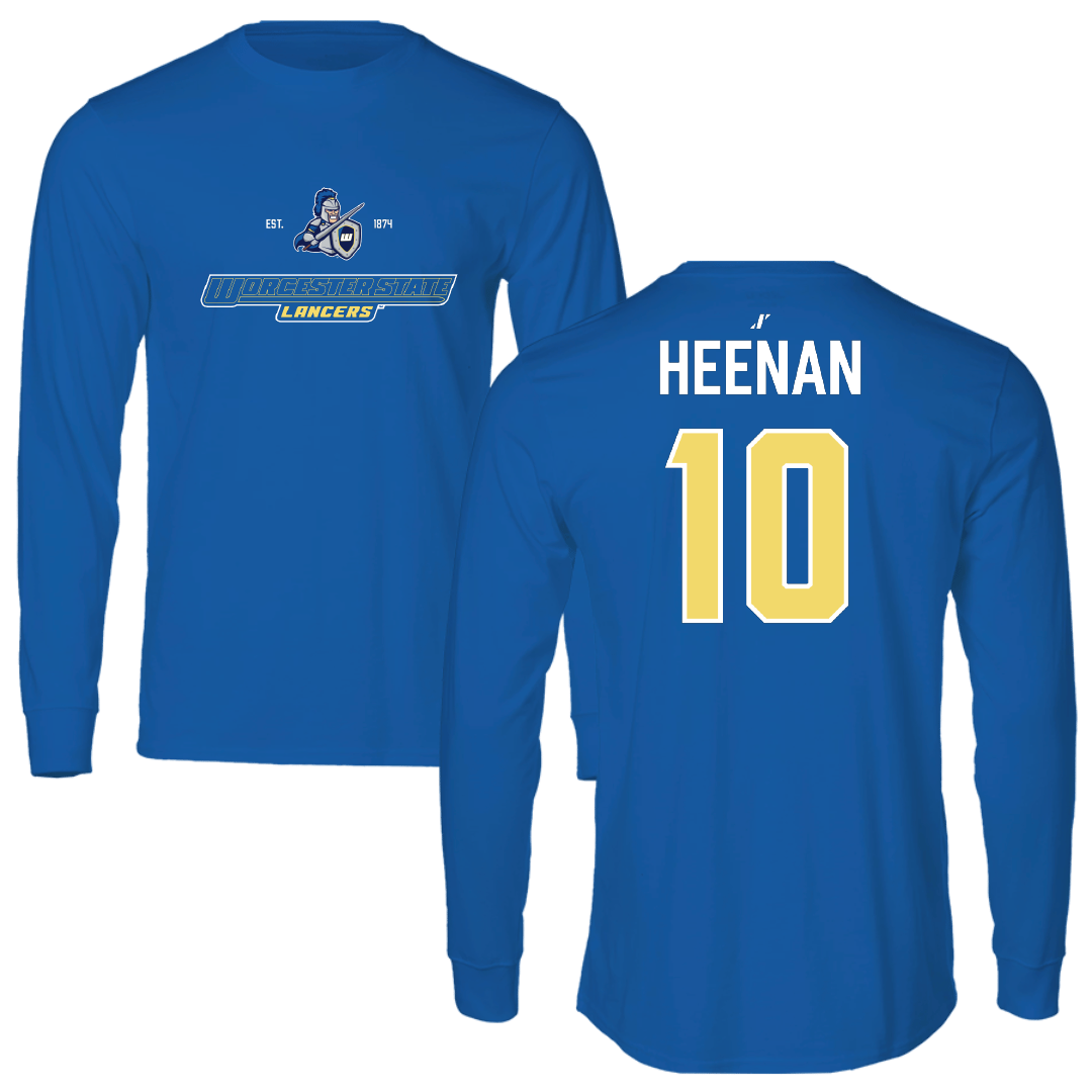 Worcester State University Softball Blue General Performance Long Sleeve - #10 Camden Heenan