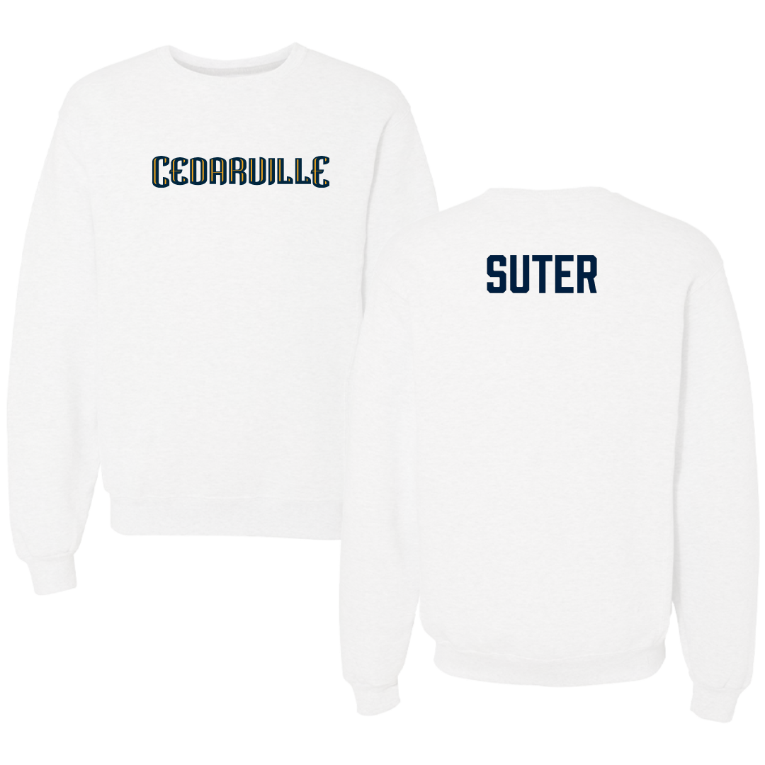 Cedarville University TF and XC White Crewneck - Andrew Suter