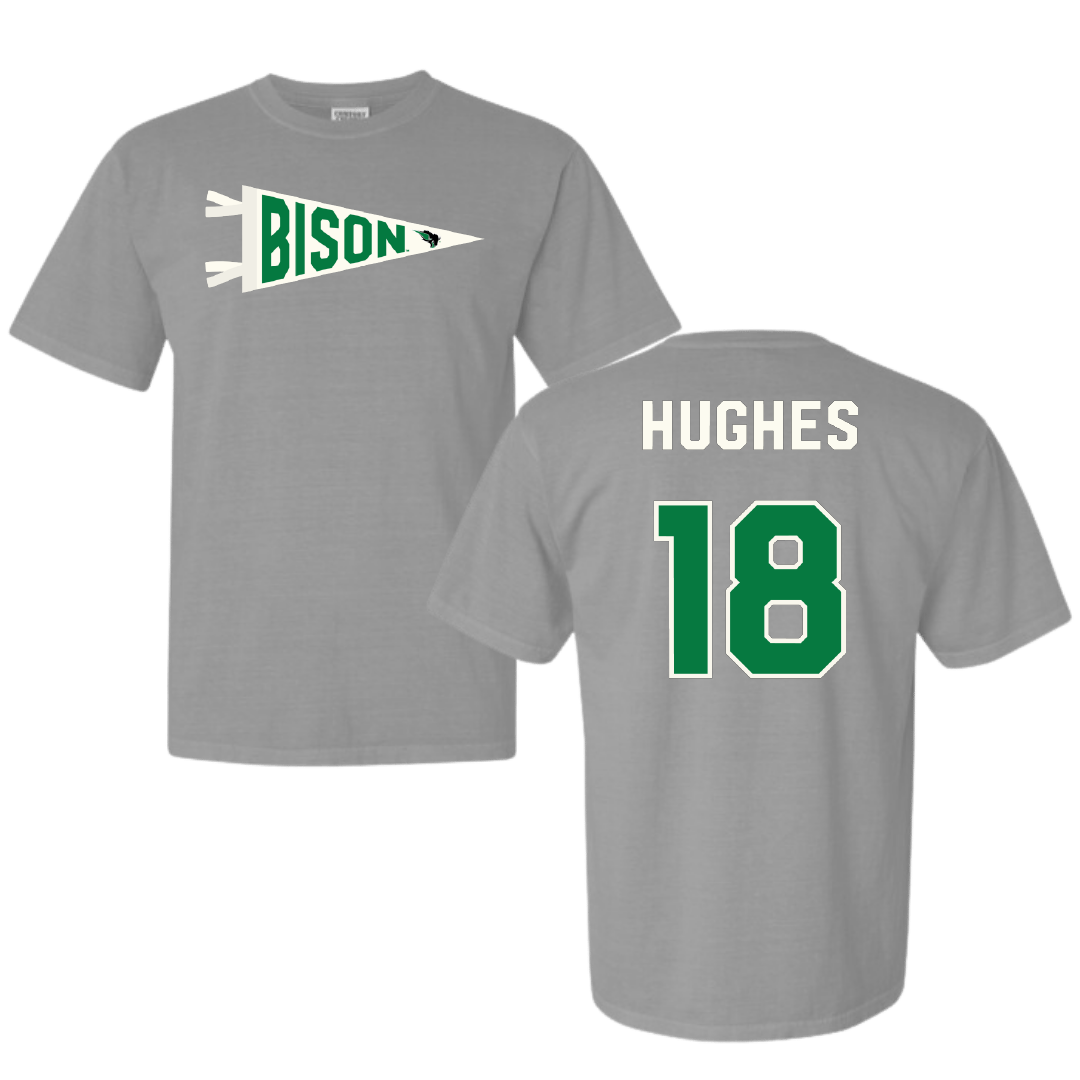 Oklahoma Baptist University Stunt Light Gray Pennant Comfort Colors Tee - #18 Alyssa Hughes