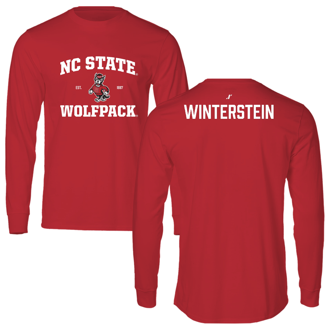 North Carolina State University Wrestling (M) Red General Long Sleeve - Pete Winterstein
