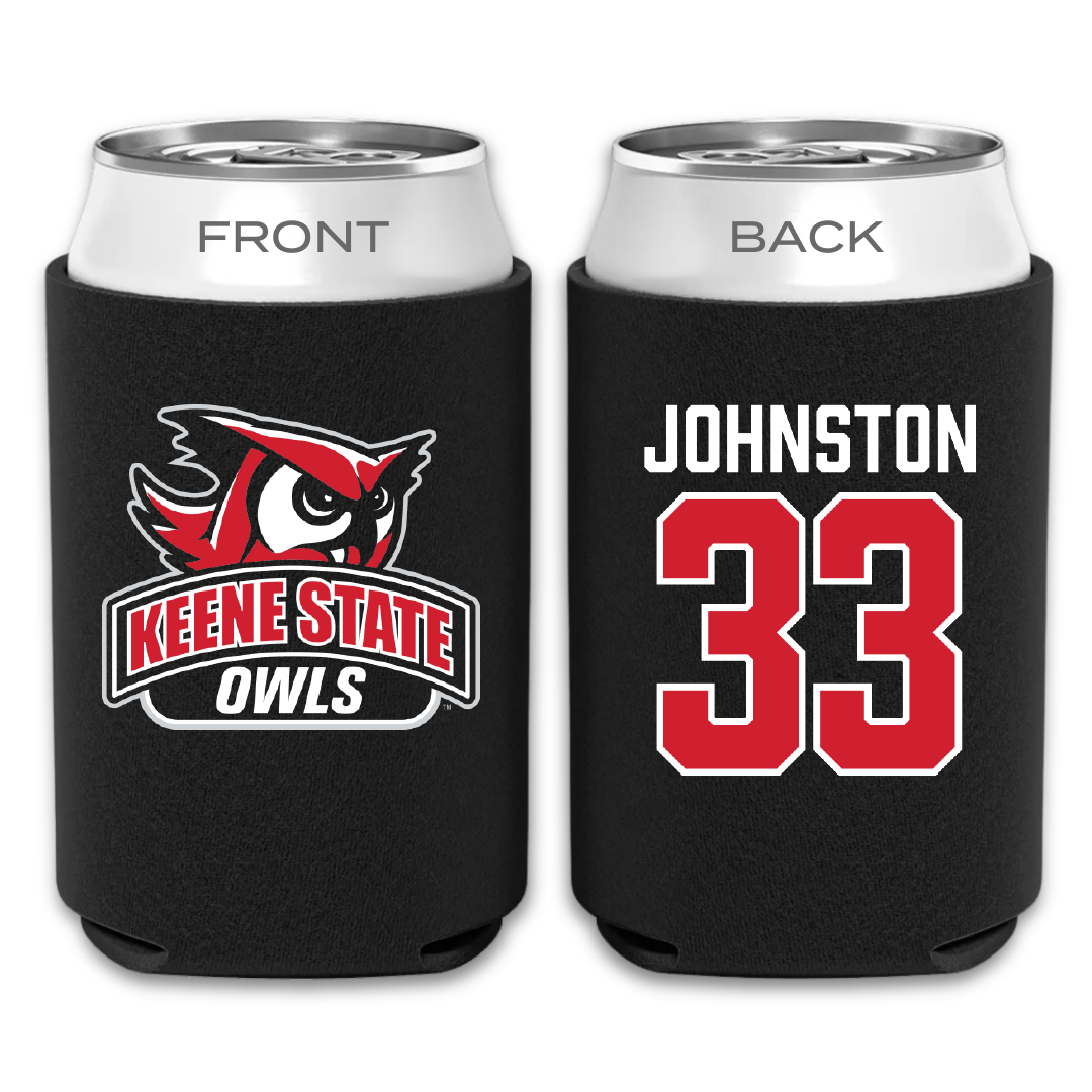 Keene State College Basketball Black Can Cooler - #33 Liam Johnston