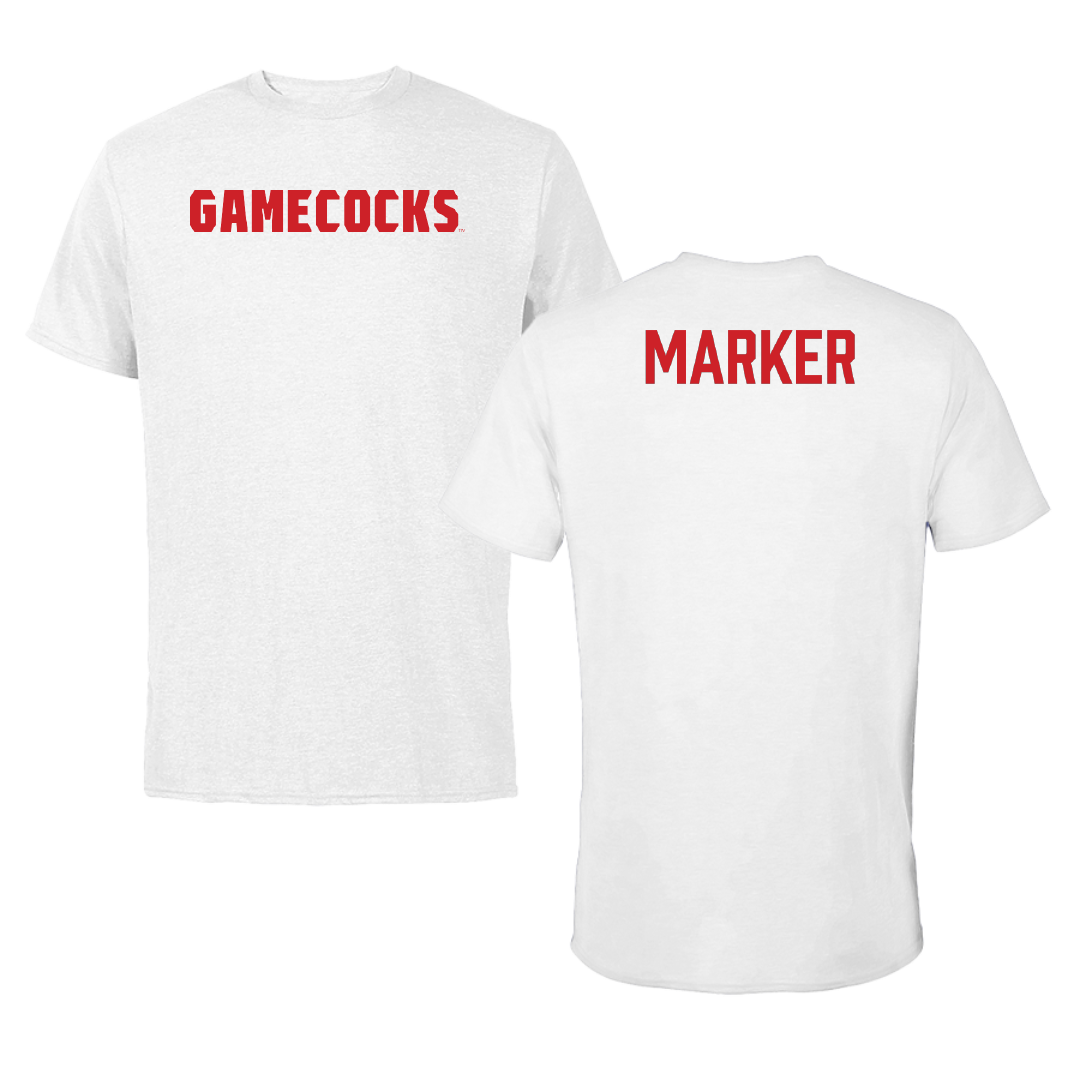 Jacksonville State University TF and XC White Performance Tee - Kaden Marker