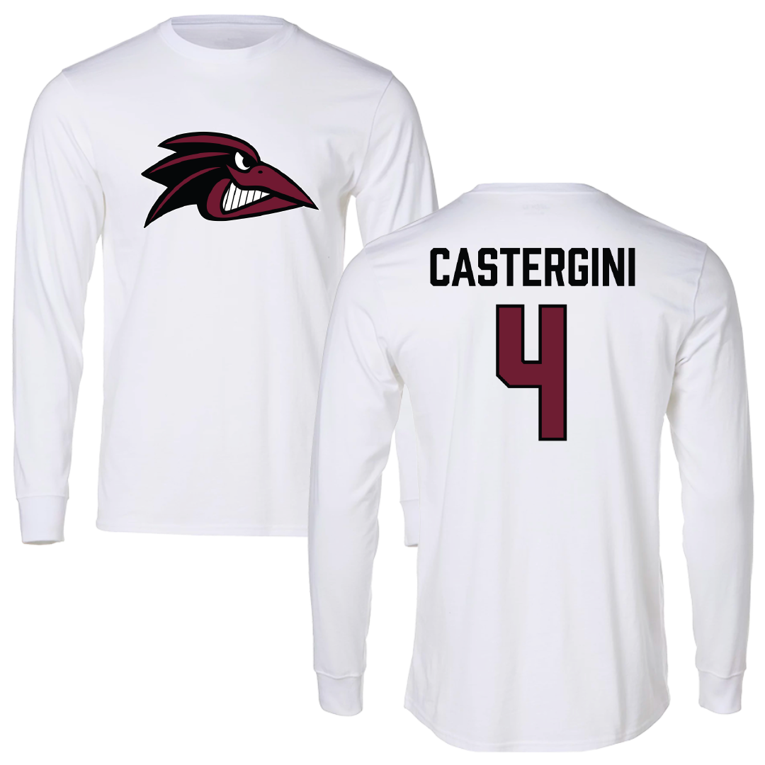 Franklin Pierce University Lacrosse (M) White Long Sleeve - #4 Tayler Castergini