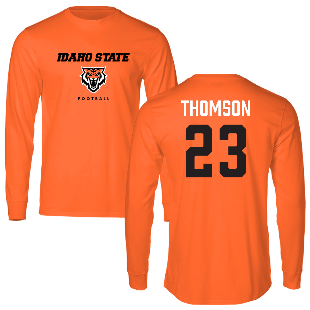 Idaho State University Football Orange Performance Long Sleeve - #23 Rylen Thomson
