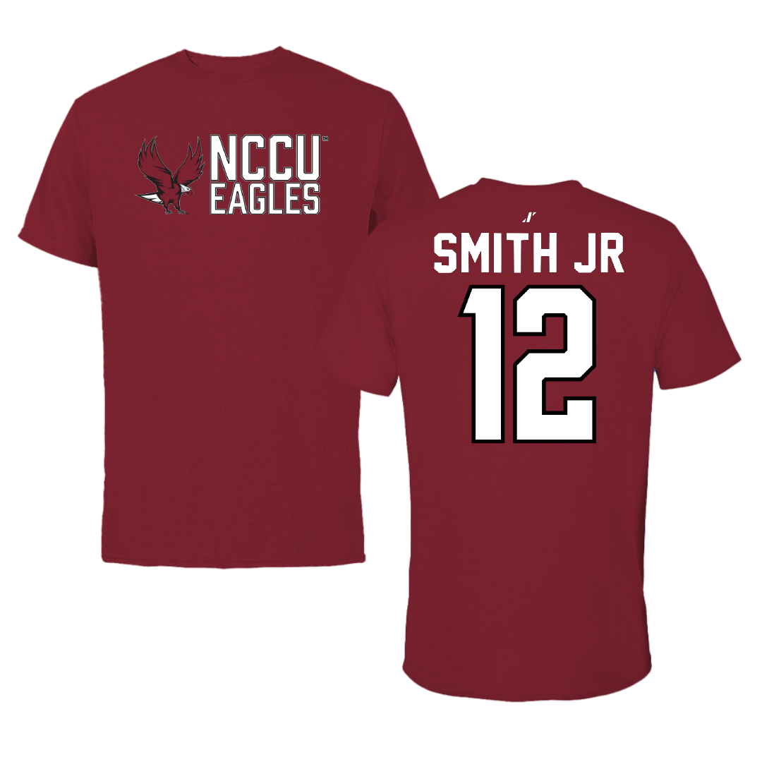 North Carolina Central University Basketball Cardinal General Tee - #12 Perry Smith Jr