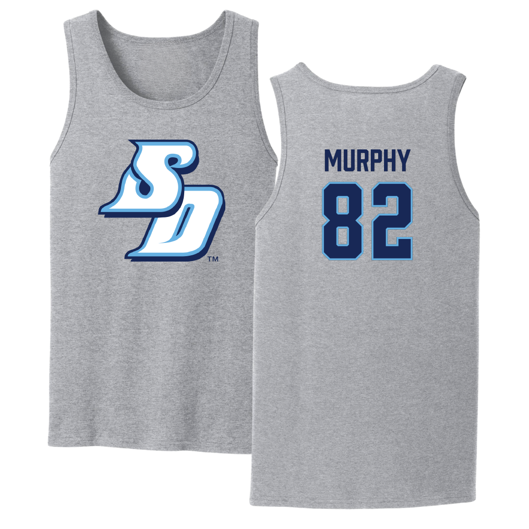 University of San Diego Football Sport Gray Tank Top - #82 Kollen Murphy