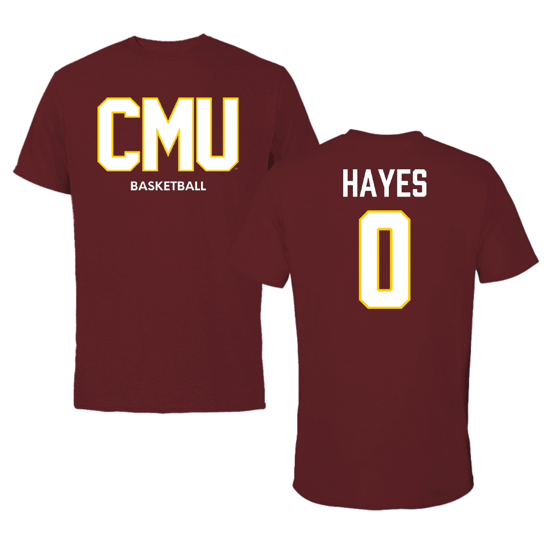 Colorado Mesa University Basketball (W) Maroon Performance Tee - #0 Riley Hayes