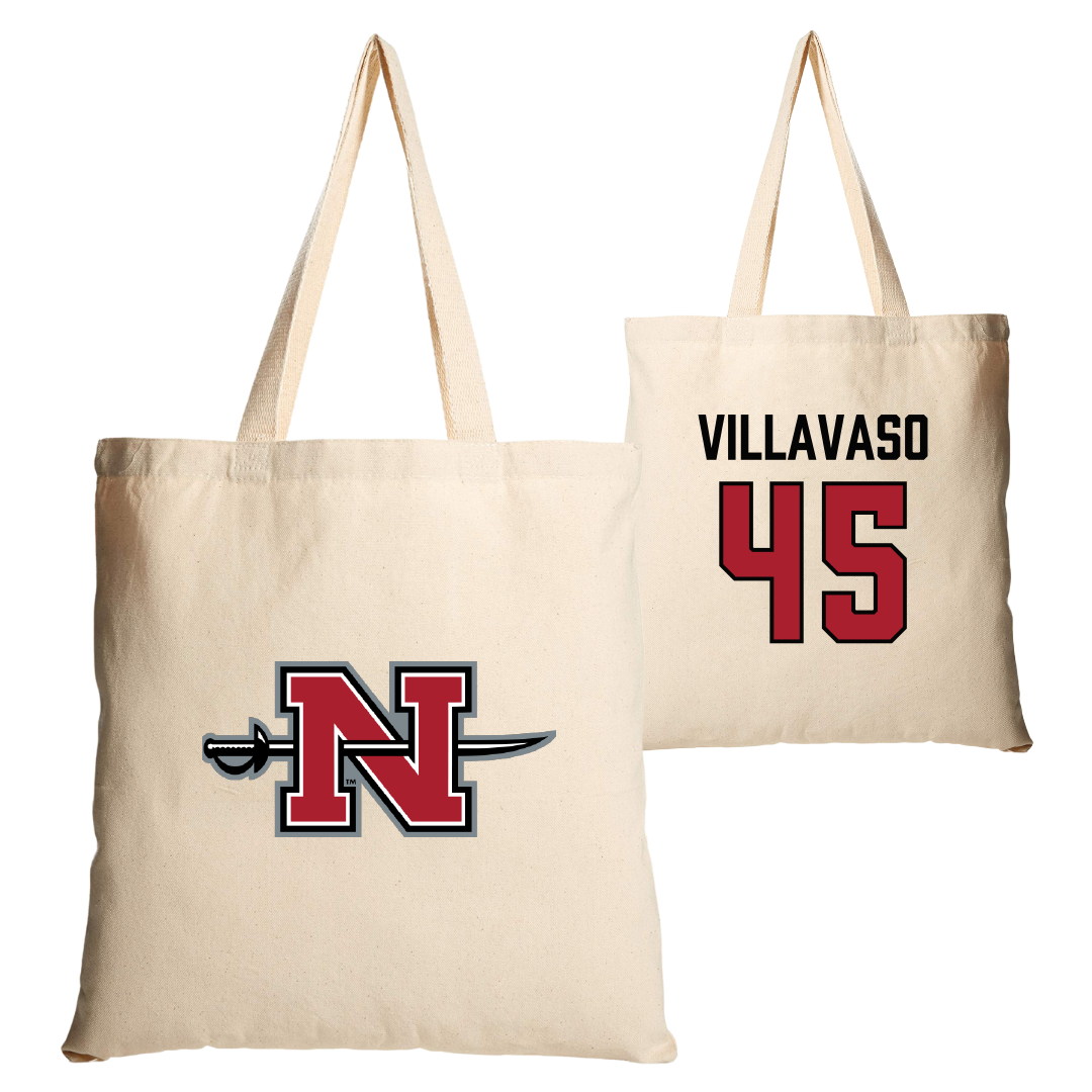 Nicholls State University Football Tan Canvas Tote Bag - #45 Alex Villavaso