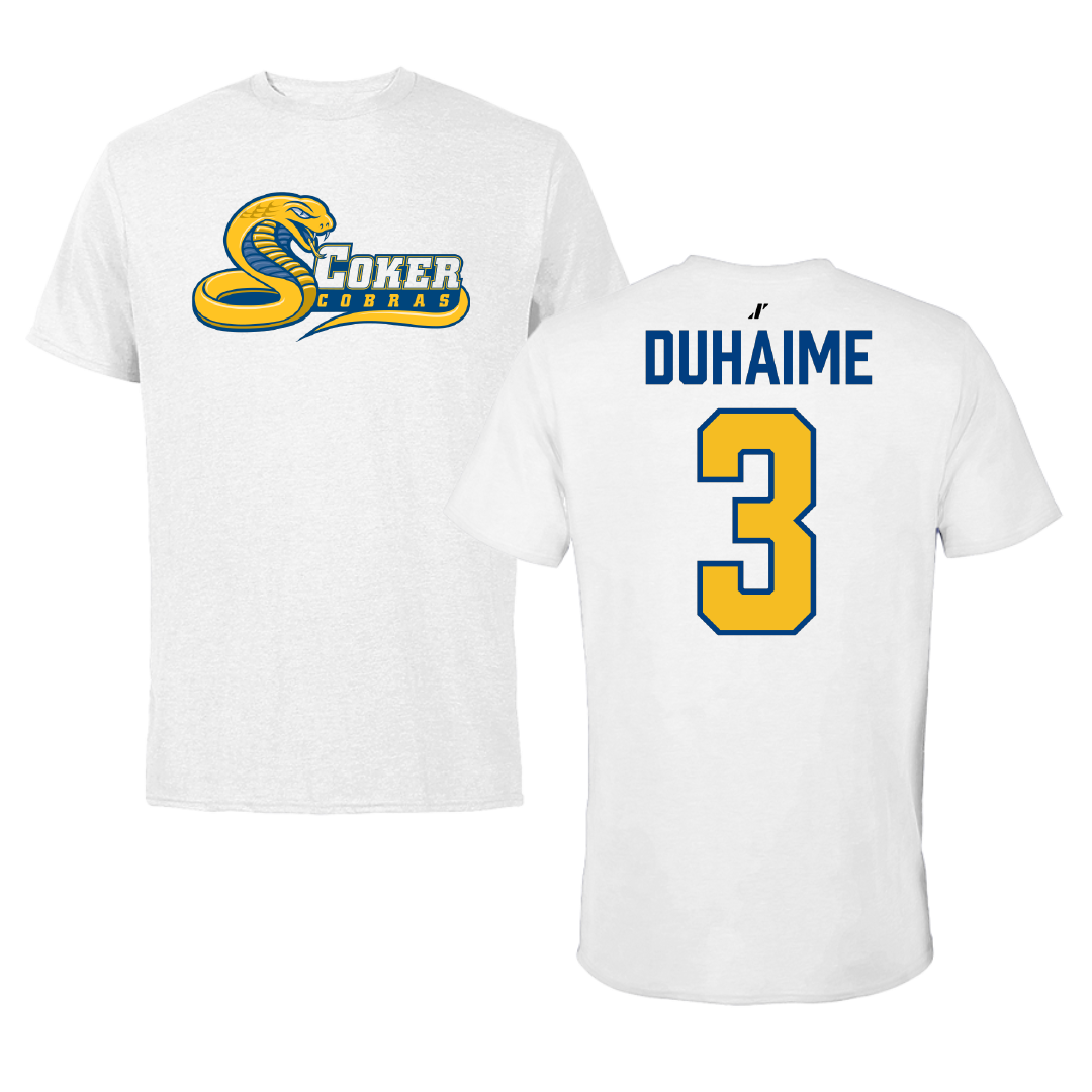 Coker University Acrobatics & Tumbling White Performance Tee - #3 Hollyn Duhaime