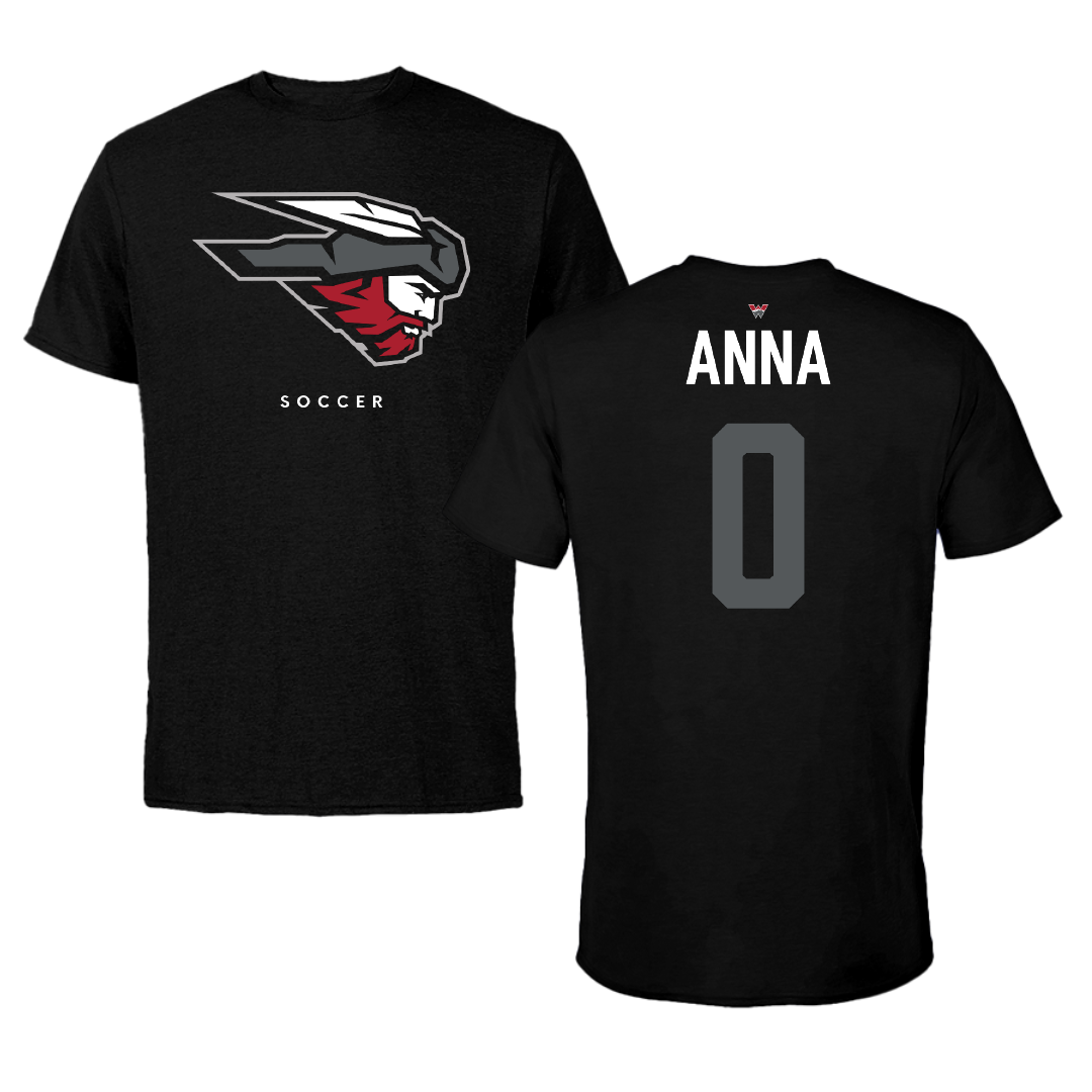 Western Colorado University Soccer Black Mascot Performance Tee - #0 Teagan Anna