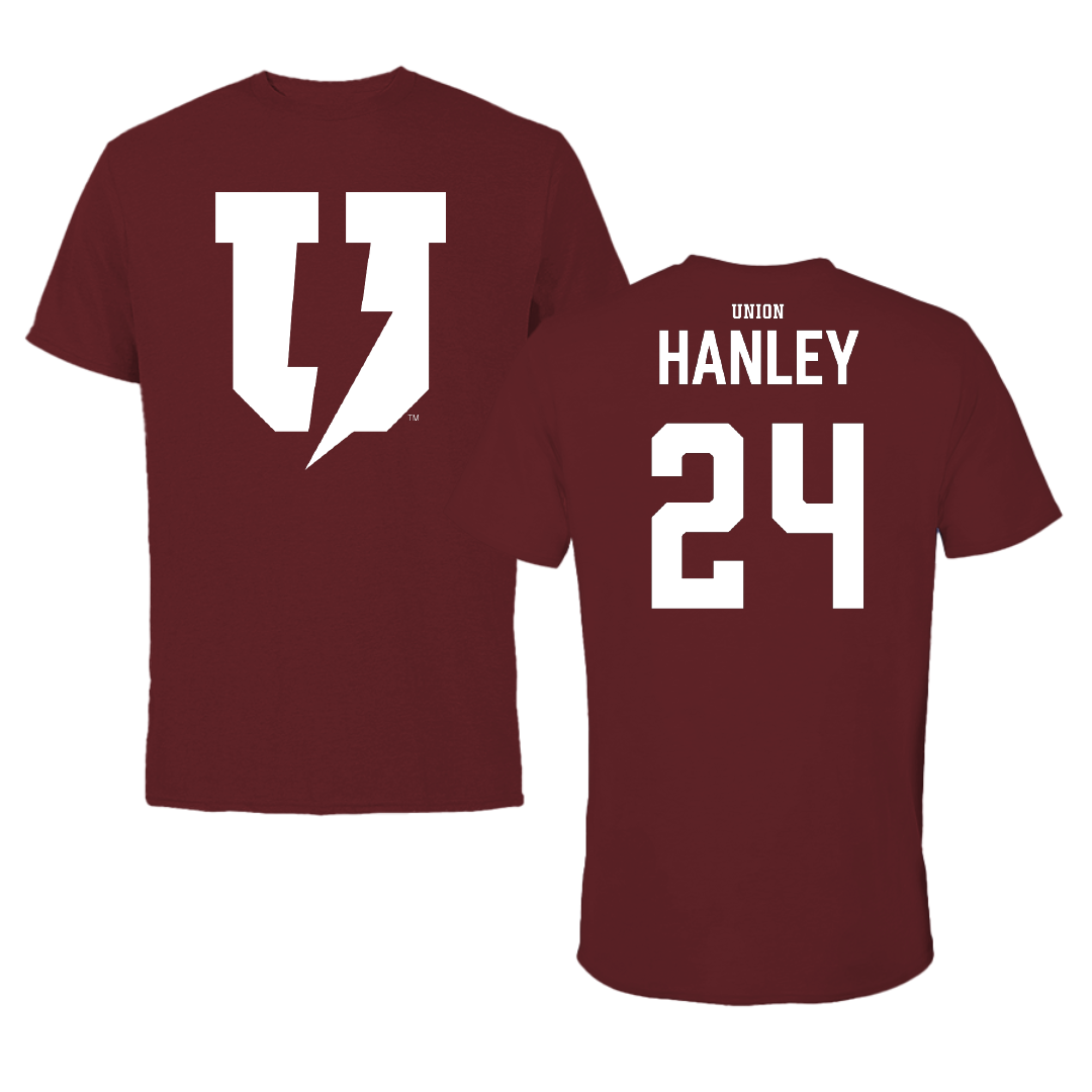 Union College Ice Hockey (M) Maroon Tee - #24 Nate Hanley