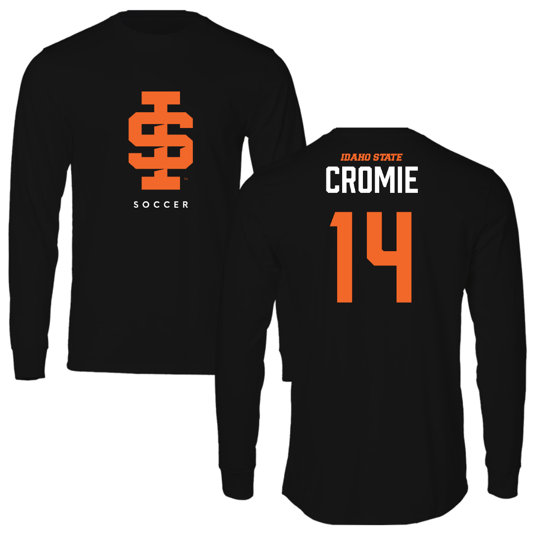Idaho State University Soccer Black Performance Long Sleeve - #14 Nolyn Cromie