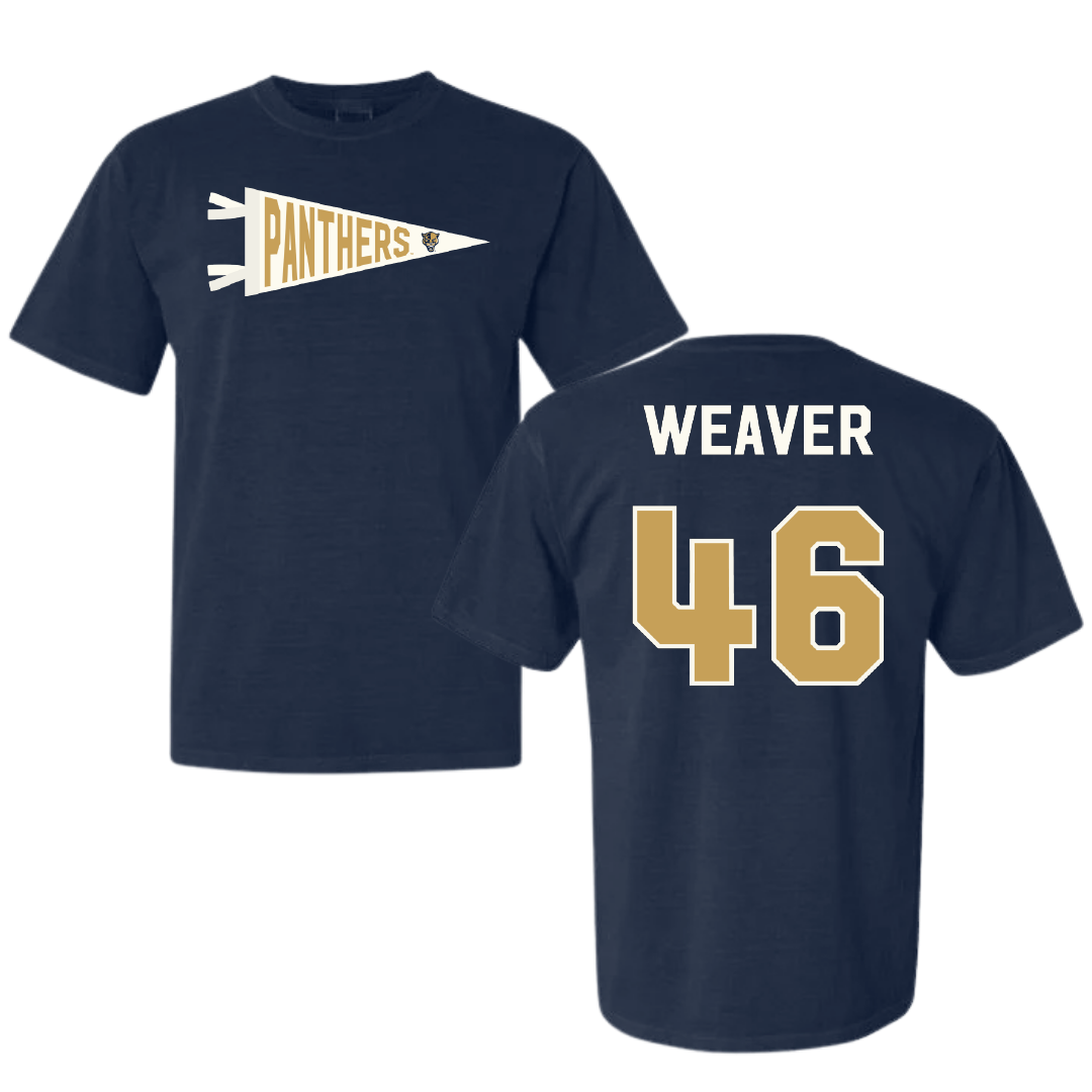 Florida International University Football Navy Pennant Comfort Colors Tee - #46 Atavious Weaver