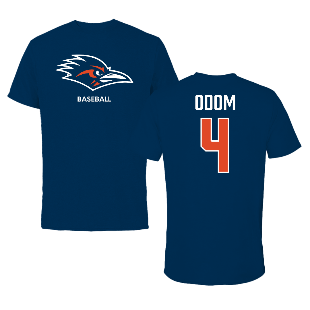 University of Texas at San Antonio Baseball Navy Tee - #4 Tye Odom