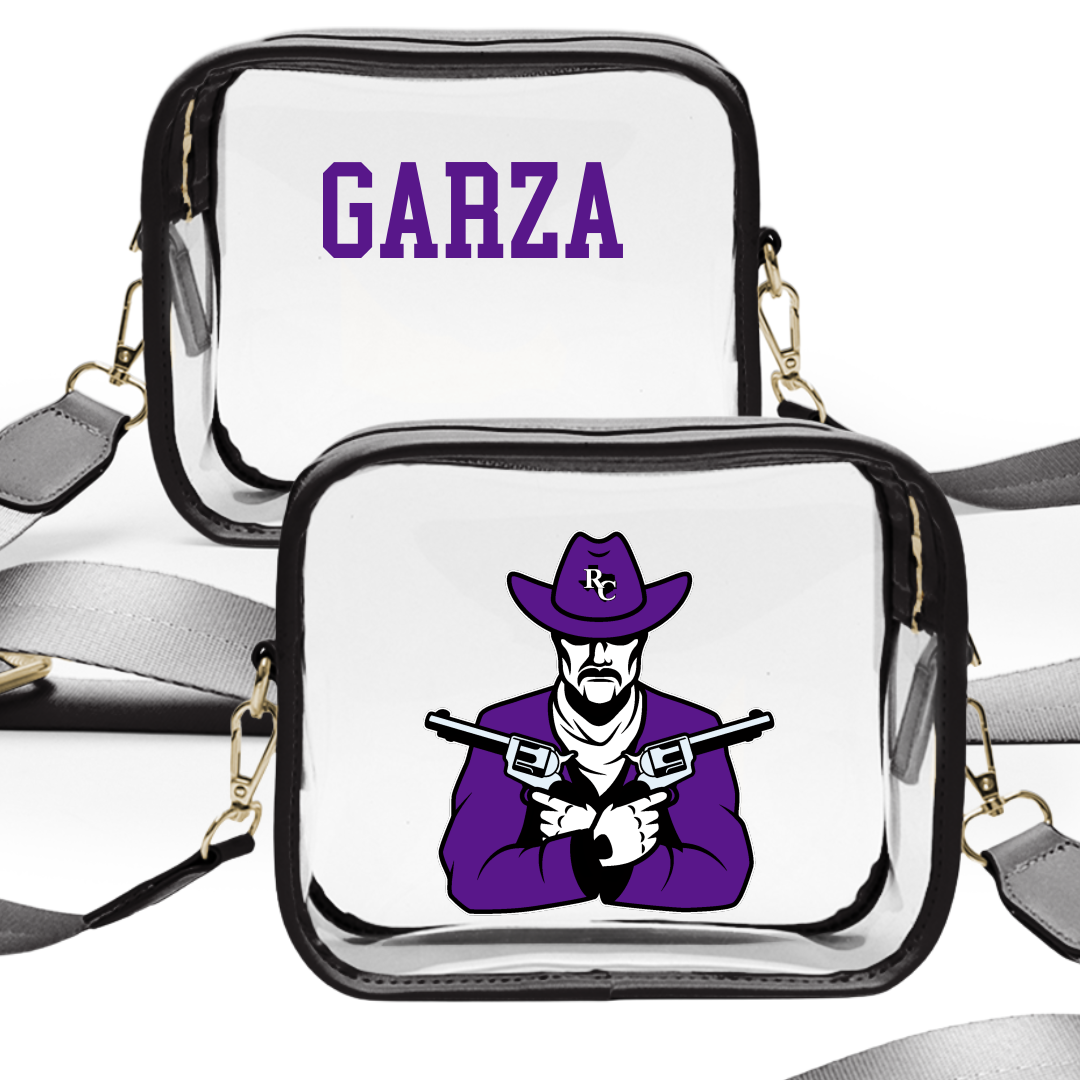 Ranger College Baseball Black Clear Stadium Bag - Blane Garza