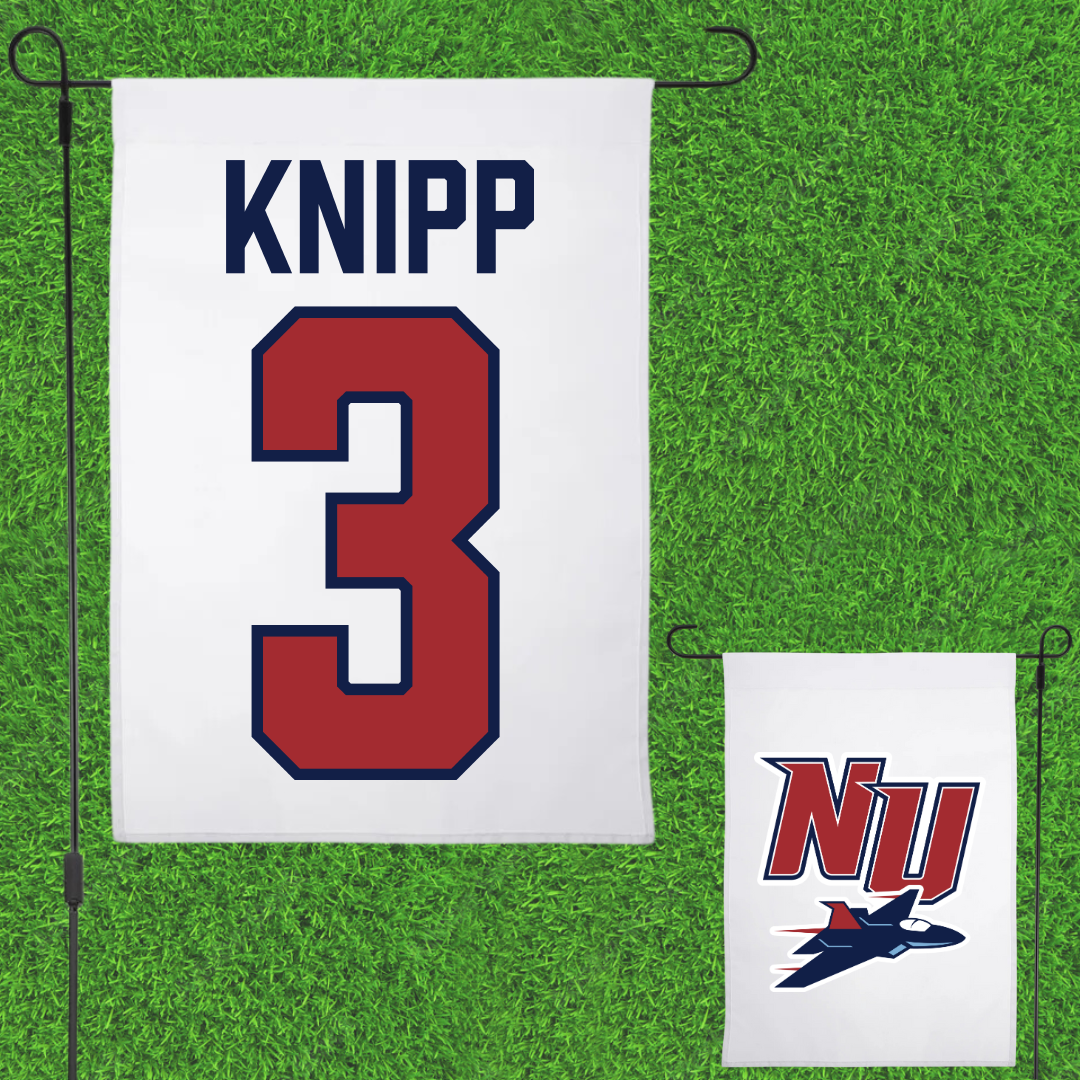 Newman University Soccer White Garden Flag - #3 Devynn Knipp