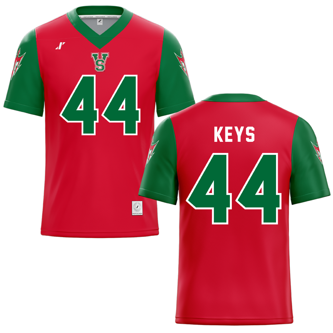 Mississippi Valley State University Red Football Jersey - #44 Byron Keys