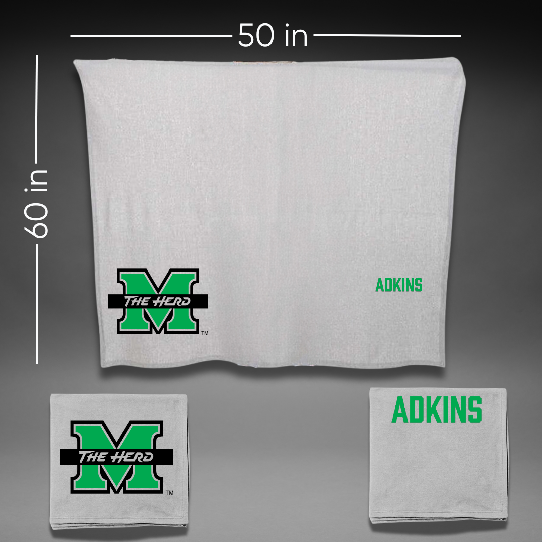 Marshall University Cheer Gray Blanket - Kaci Adkins