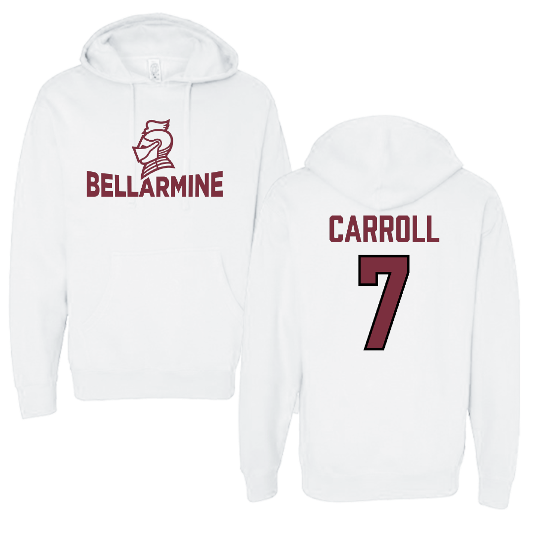 Bellarmine University Baseball White Hoodie - #7 Ethan Carroll