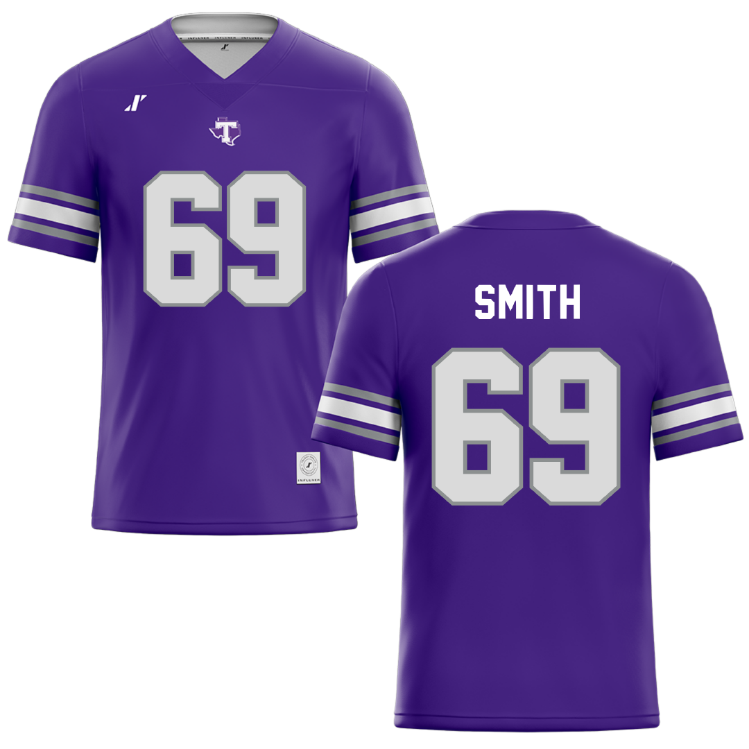 Tarleton State University Purple Football Jersey - #69 Braden Smith