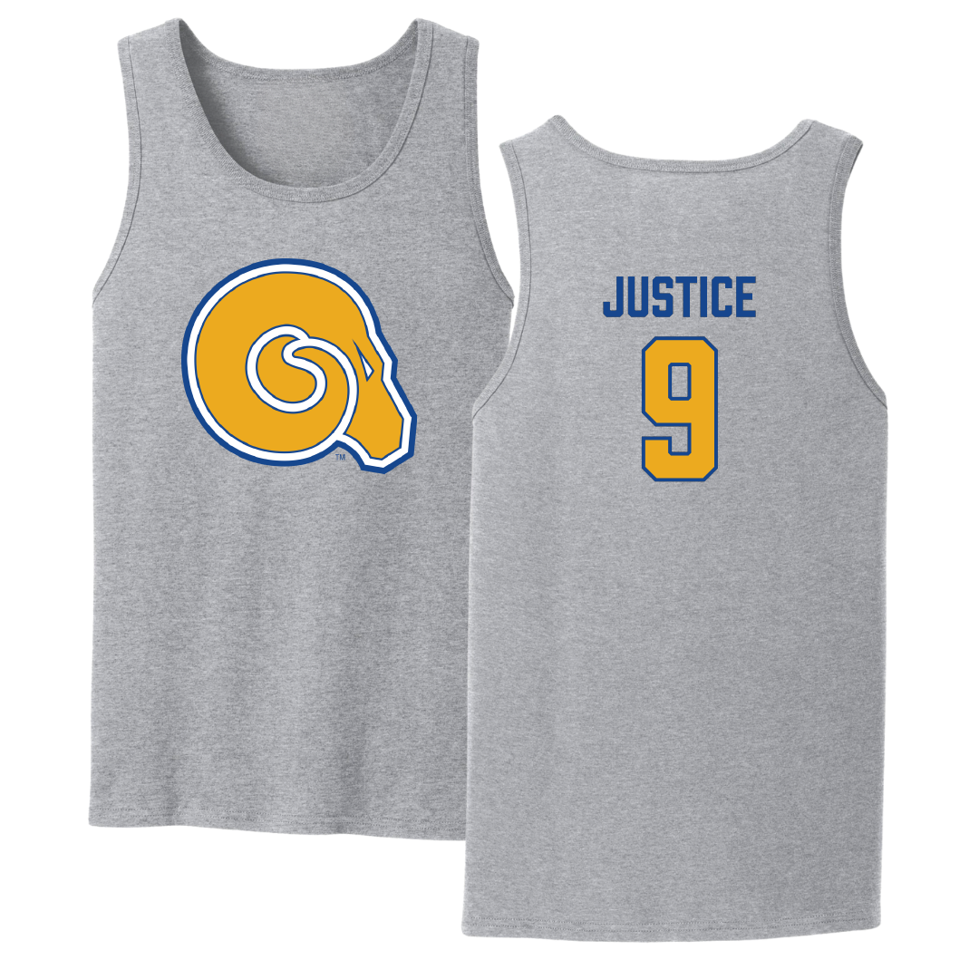 Albany State University Baseball Sport Gray Tank Top - #9 Trent Justice