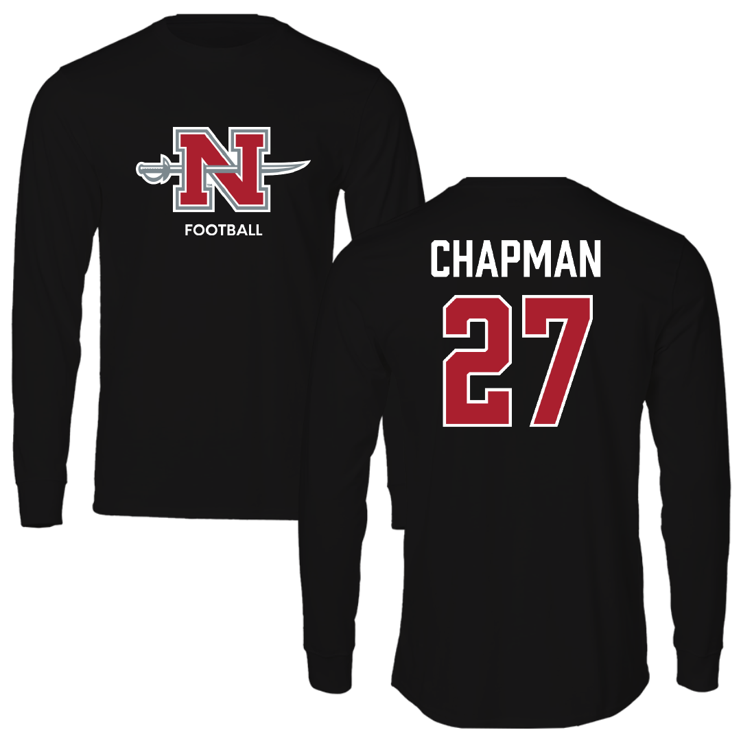 Nicholls State University Football Black Mascot Performance Long Sleeve - #27 Gil Chapman
