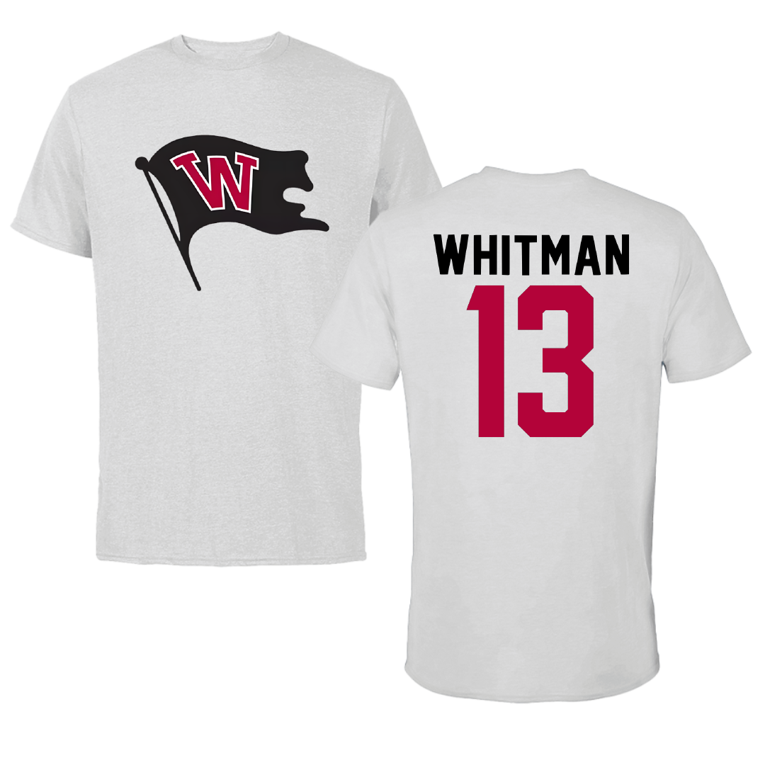 Whitworth University Lacrosse Light Gray Performance Tee - #13 Megan Whitman