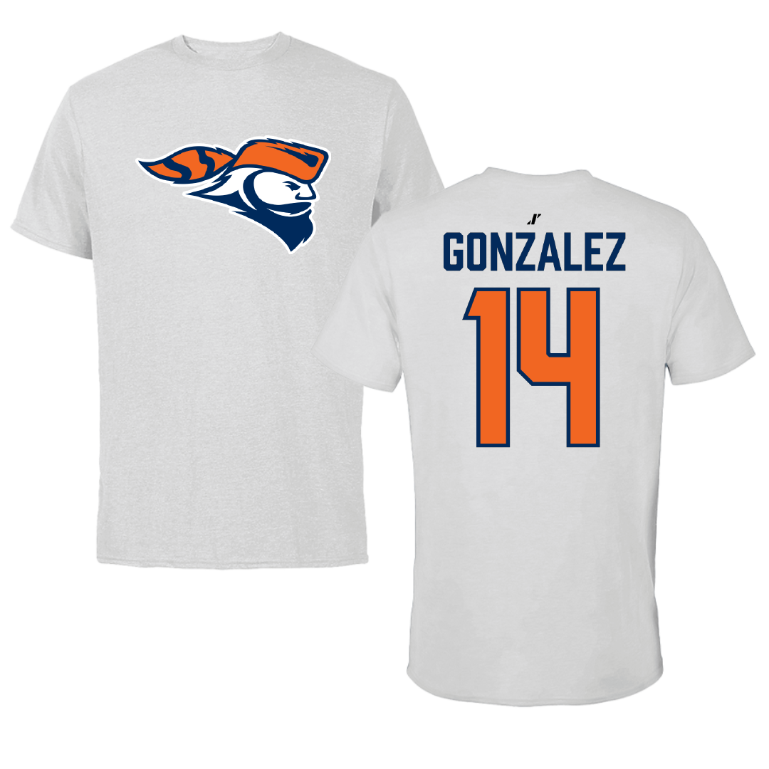 Carroll University Soccer Light Gray Performance Tee - #14 Giarley Gonzalez