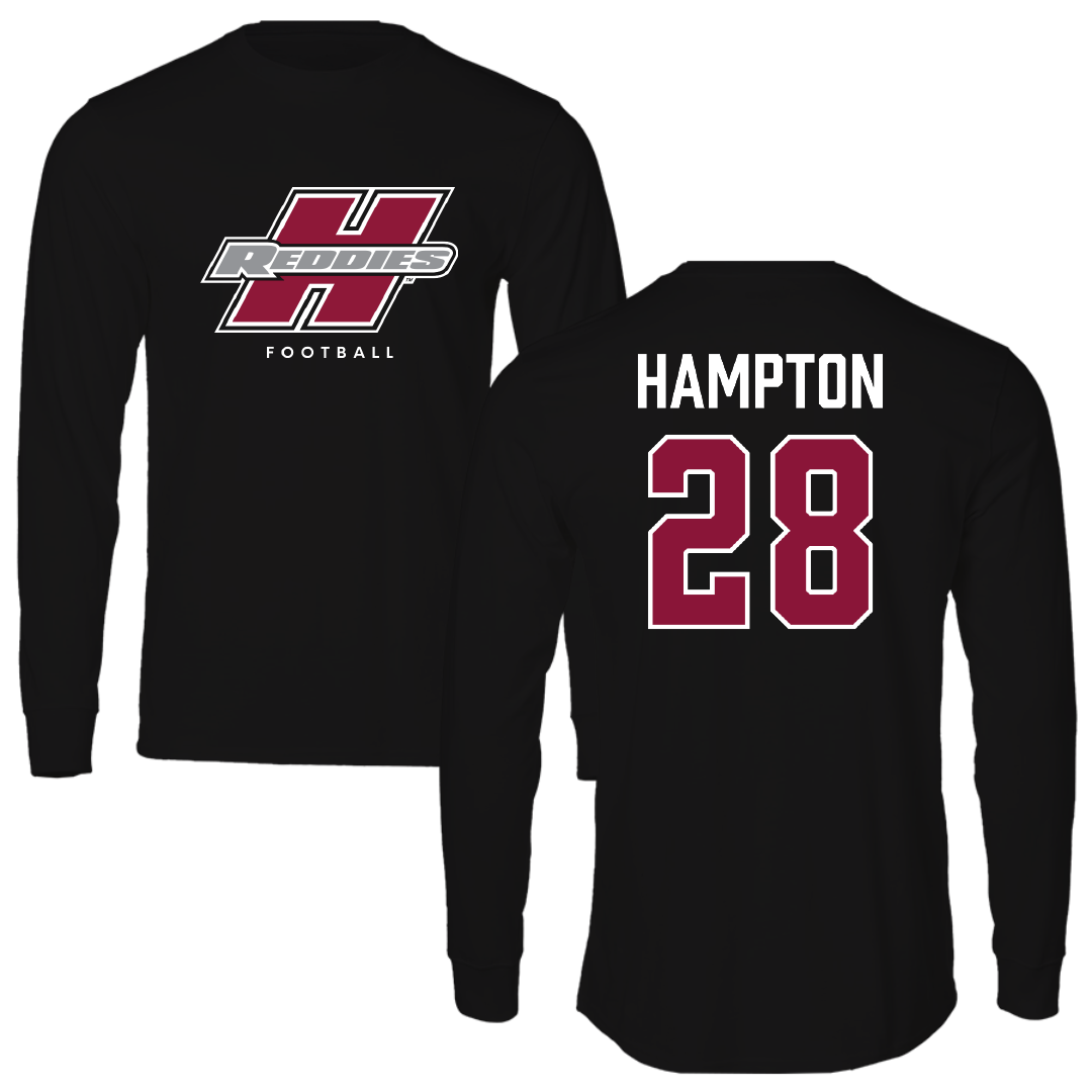 Henderson State University Football Black Performance Long Sleeve - #28 Terrance Hampton