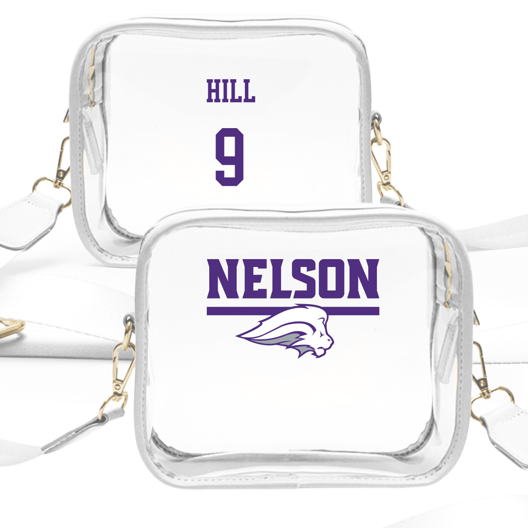 Nelson University Volleyball (W) White Clear Stadium Bag - #9 Ashlyn Hill