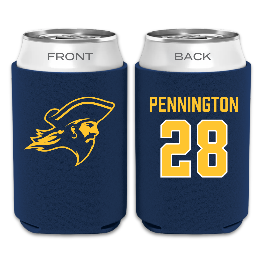 East Tennessee State University Softball Navy Can Cooler - #28 Catlin Pennington
