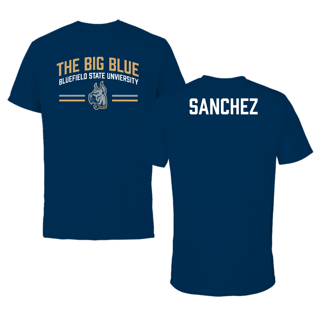 Bluefield State University Wrestling Navy General Tee - Enrique Sanchez