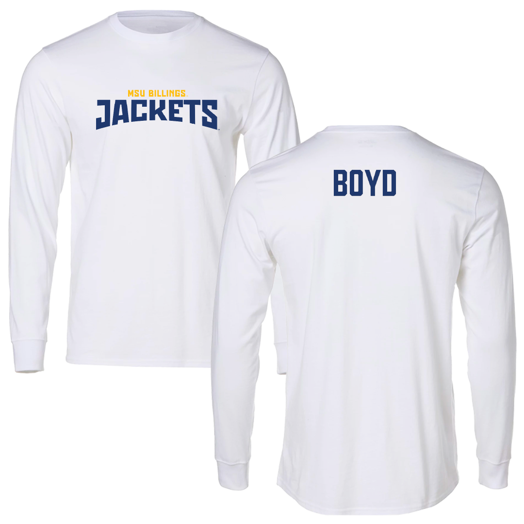 Montana State University Billings Golf (W) White Classic Performance Long Sleeve - Hanna Boyd
