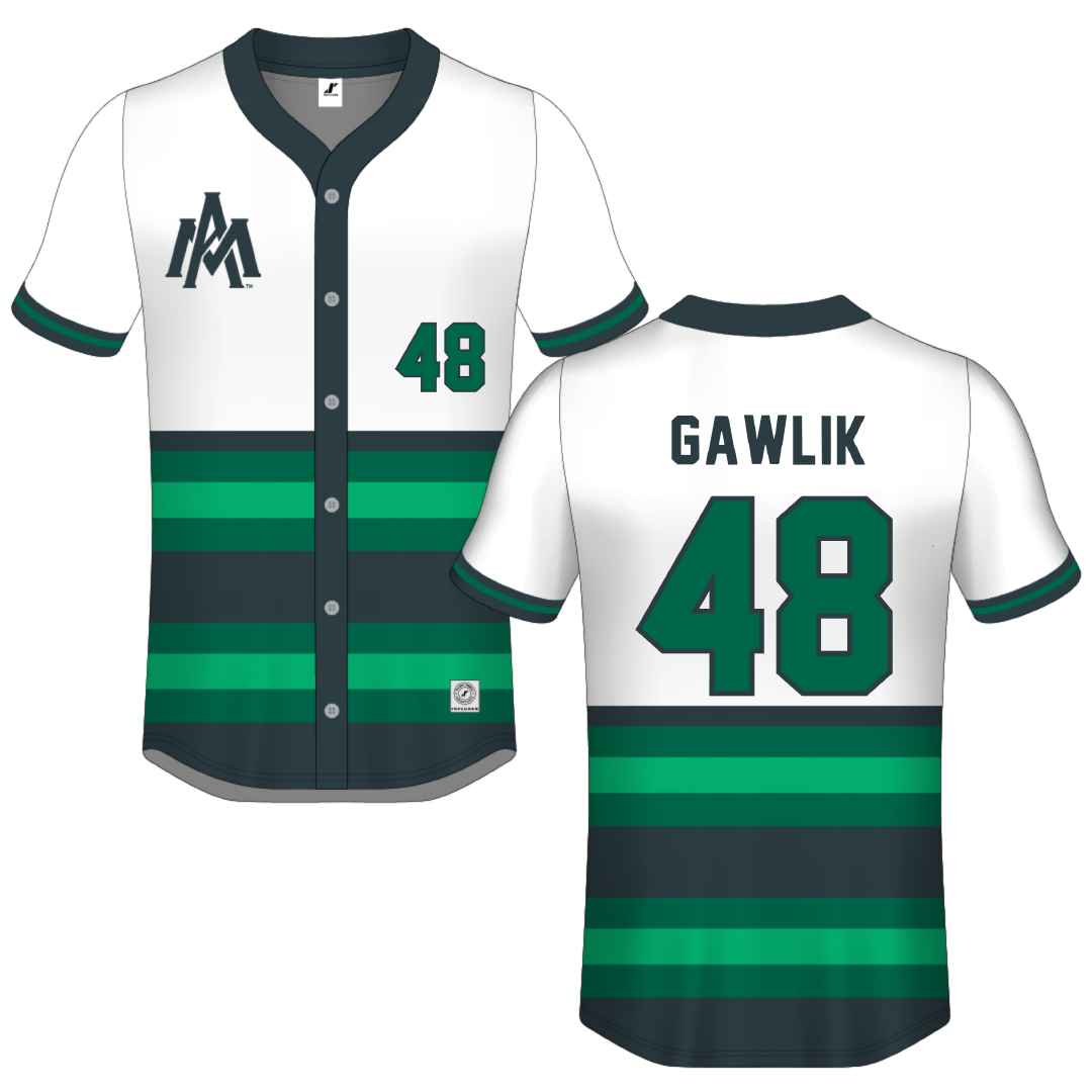 University of Arkansas-Monticello White Button-Down Jersey - #48 Jacques Gawlik