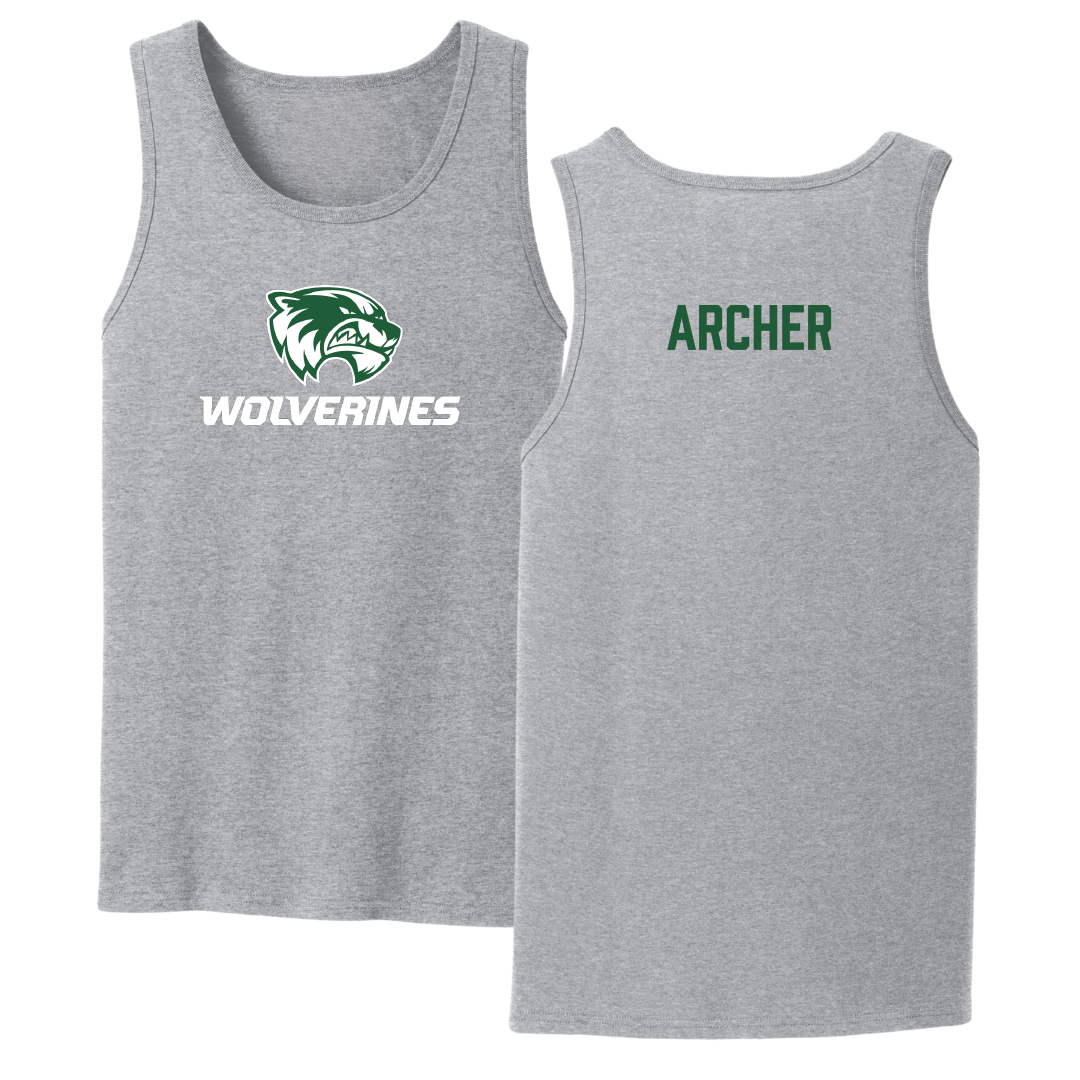 Utah Valley University TF and XC Sport Gray Tank Top - Isaiah Archer