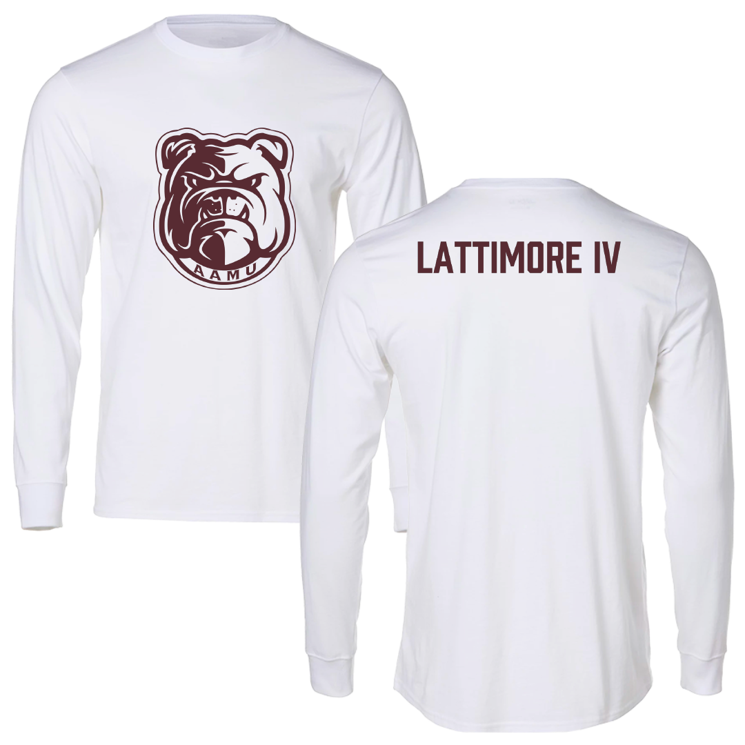 Alabama A&M University TF and XC White Performance Long Sleeve - Sherman Lattimore IV